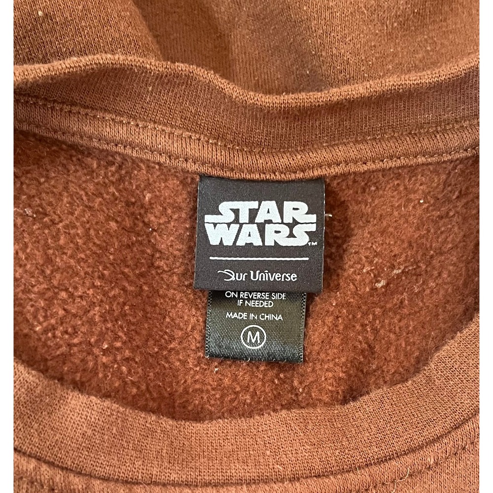 Our Universe Star Wars Free Hugs Crewneck Sweatshirt Brown Chewbacca Ewok - Picture 2 of 4